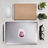 Cute Owl - We lose ourselves in books - we find ourselves there too  Bubble-free stickers