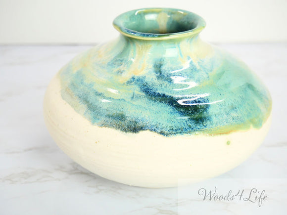 Handmade Ceramic Porcelain Large 7 inch Vase